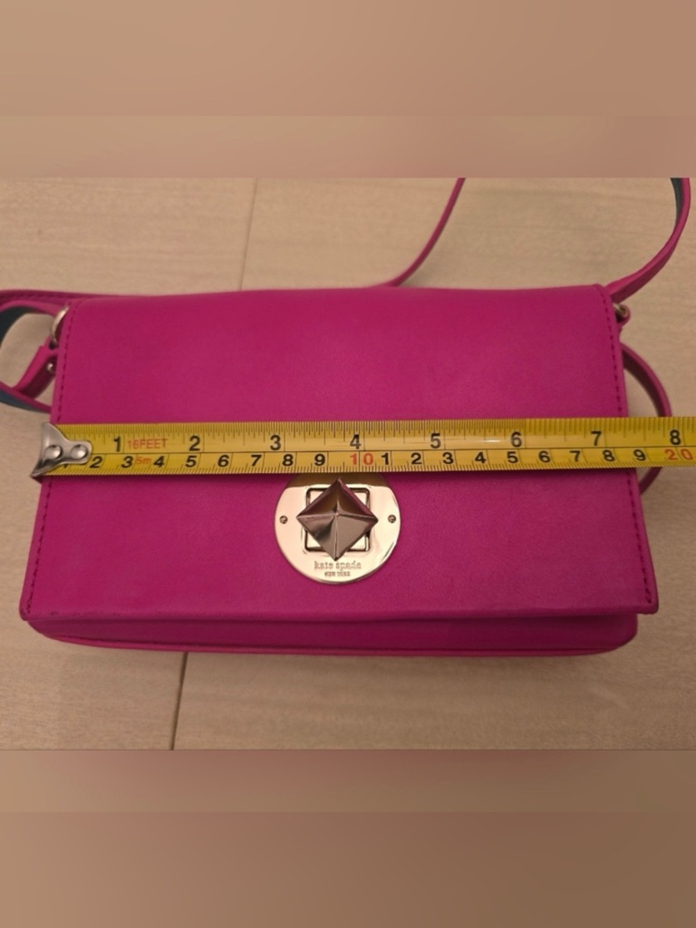 Kate Spade Newbury Lane Sally Twist Lock Stroybook Crossbody Pink Leather EUC - Picture 12 of 12